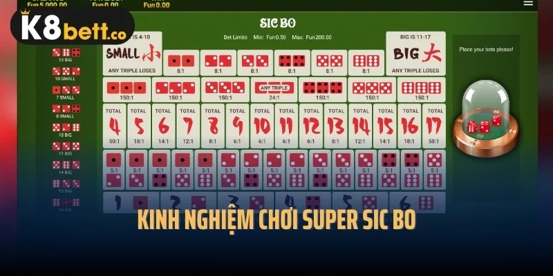 Kinh nghiệm chơi Super Sic Bo